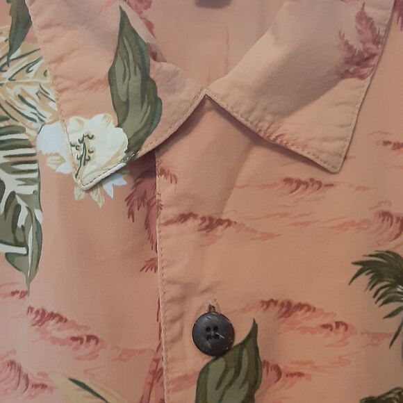 Island Shores Hawaiian Short Sleeve Button-Down Shirt Adult Men's L Aloha Floral - Picture 4 of 8